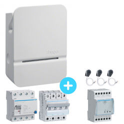 HAGER XEV100 3.0 to 22kW wallbox + 22kW electrical protections + 3-phase dynamic charge management module