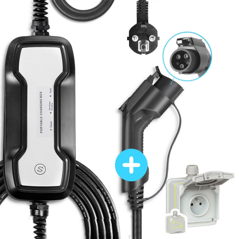 Carplug chargeur mobile Helectron S216 - 5m - 6 à 16A – Type 2 – 3