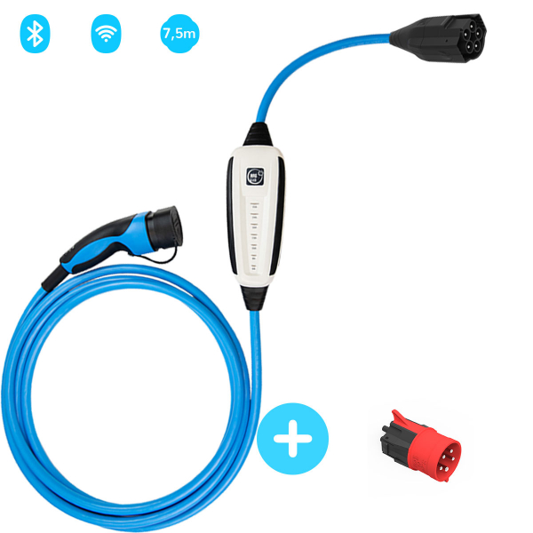 NRGKICK - Connected mobile charging station - 7.5m - Type 2 - 2.3 to 22kW - Bluetooth - WiFi - Carplug