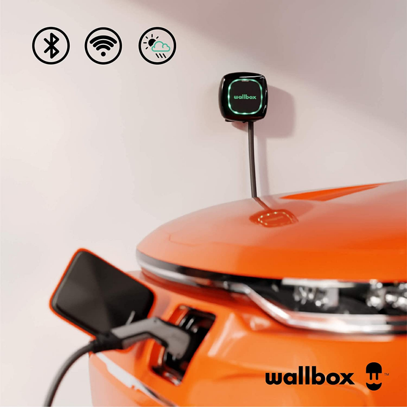 Wallbox Kit Pulsar Plus EV charger 5m, type 2, 7.4kW + Cab. holder + Power