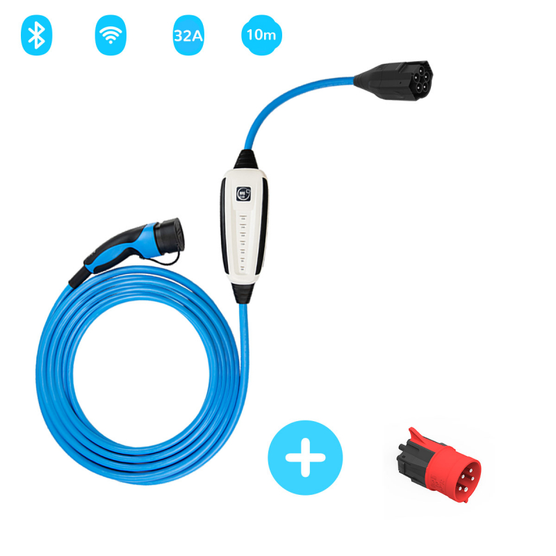 NRGKICK - Connected mobile charging station - 10m - Type 2 - 2.3 to 22kW -  Bluetooth - WiFi - Carplug