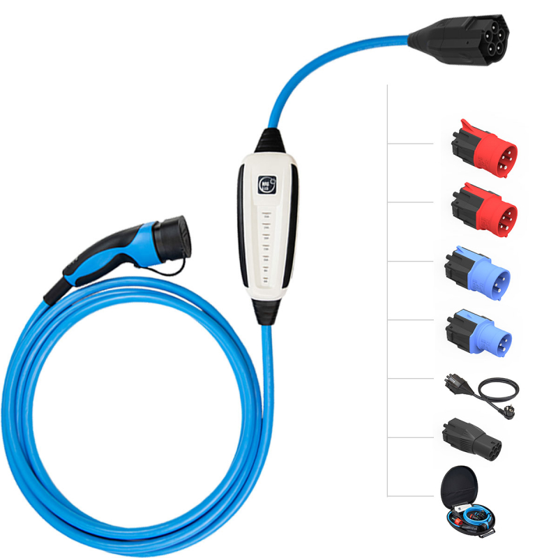 Type 2 | 16A CEE Blue Mobile Charging Cable | 5 & 8 Metre