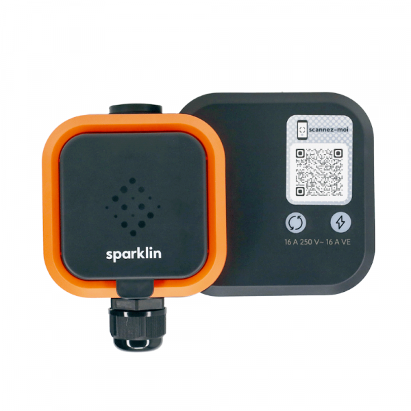 SPARKLIN - Prise renforcée connectée 16A - 3,7kW - wifi - 4G inclus - Carplug